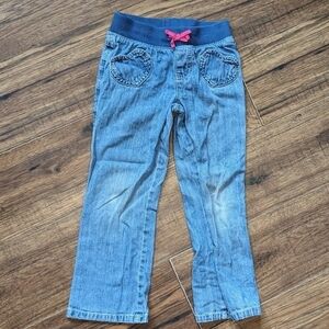 Jumping Beans Size 5 Denim Pants With Heart Pockets